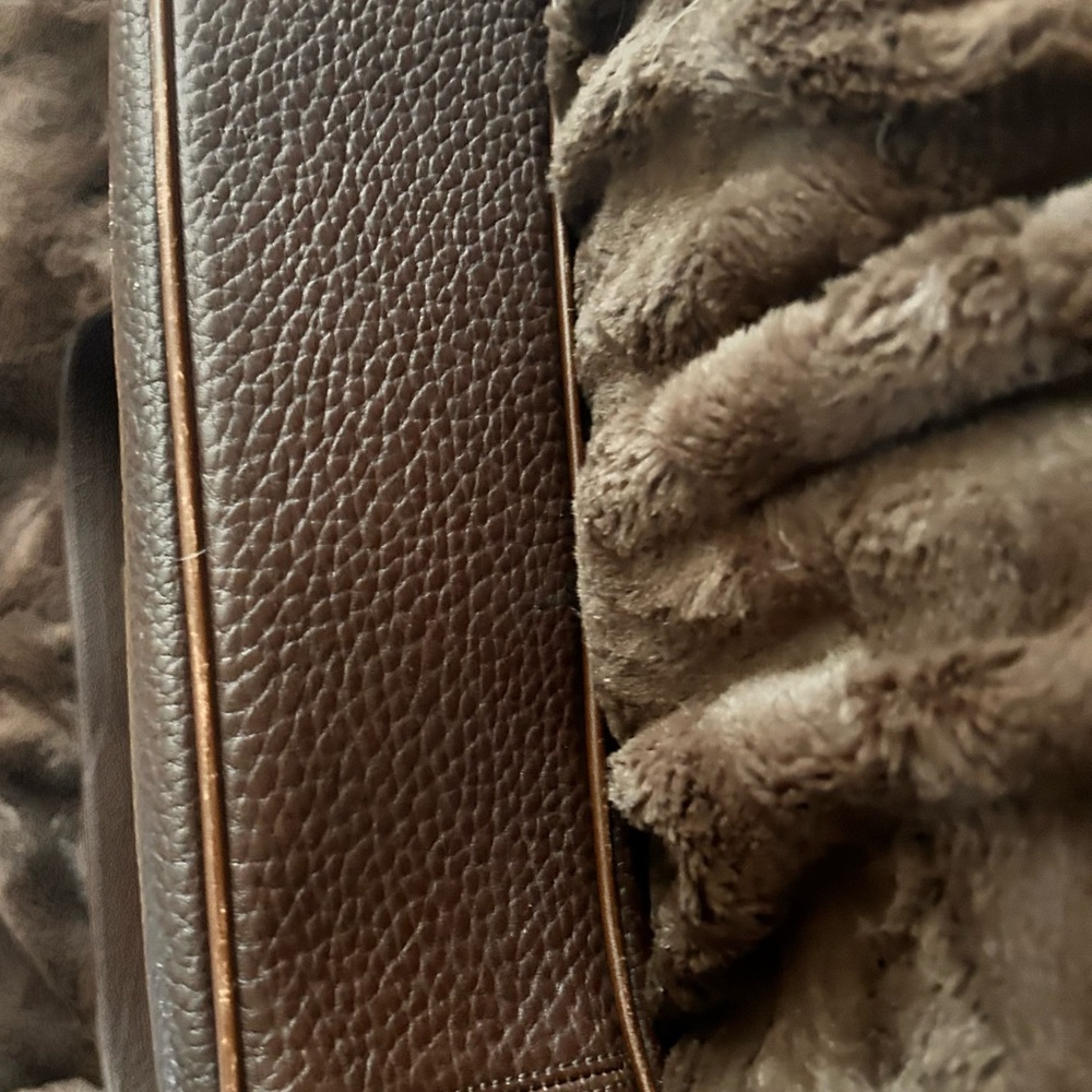 Dooney & Bourke Brown Leather Hobo Bag - Picture 6 of 15